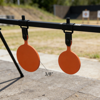 Support de cible de tir en plastique rond multi-usages de couleur orange de 6 et 8 pouces pour l'entraînement en extérieur sur le stand de tir