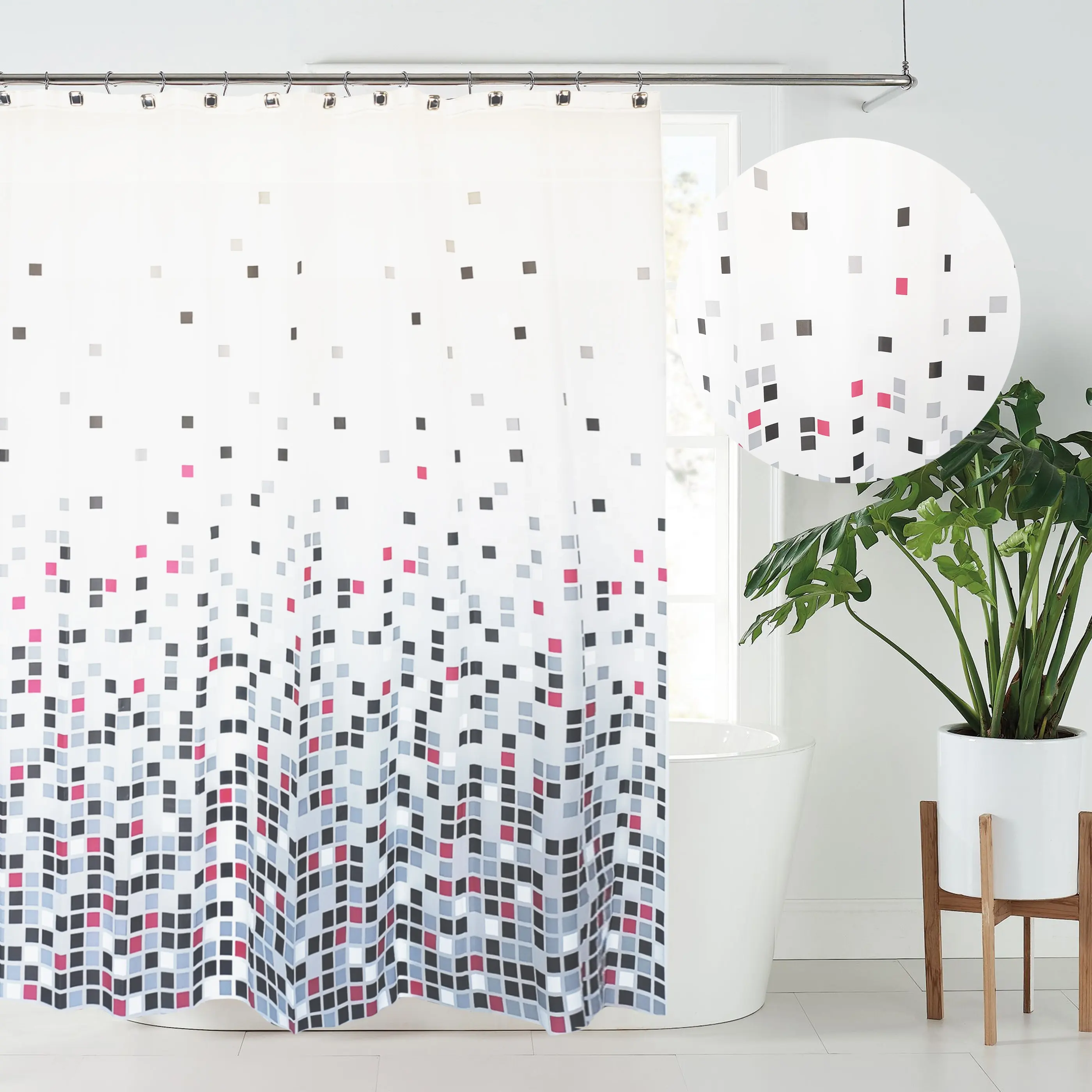 American Home Luxury Custom Bathroom Curtains 3D Design PEVA Plastic bathroom shower curtains