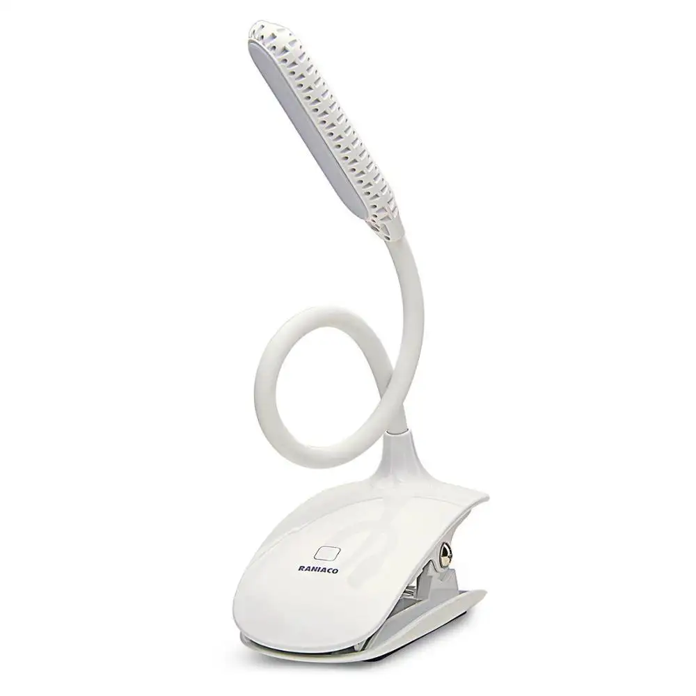 Led Clip Reading Light, USB Rechargeable Reading Lamp-3 Brightness,Touch Switch Bedside Book Light