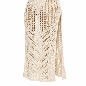 Vestido de ganchillo para mujer, con tirantes finos, chal de playa, vestido largo para nadar, ropa para vacaciones en resort - Product Image 6