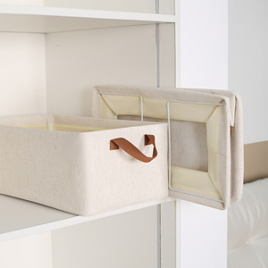 Kotak Penyimpanan Kain Persegi Kapasitas Besar, Organizer Lemari Lipat yang Kokoh dengan Pegangan untuk Pakaian, Desain Modern - Product Image 6