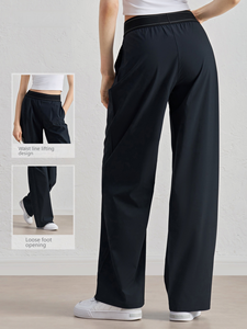 Pantalon de <span class=keywords><strong>jogging</strong></span> pour <span class=keywords><strong>femme</strong></span>, doux, coupe droite, jambe large, style pyjama, pantalon de détente, bas de sport - Product Image 2