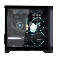 Gabinete de PC para Juegos al por Mayor, Torre Completa, Cristal Templado, ATX, con Ventilador RGB