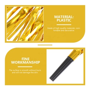 Vente en gros 12 pièces/ensemble or argent éruptions bruiteurs sifflets fournitures de fête <span class=keywords><strong>pour</strong></span> anniversaire remise des diplômes Ramadan Thanksgiving - Product Image 6