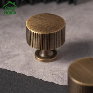 French Vintage Vertical Stripes Antique Brass Kitchen Cabinet Handles Armoire Drawer Wardrobe Handles Furniture Handles <strong>Knobs</strong> - Product Image 1