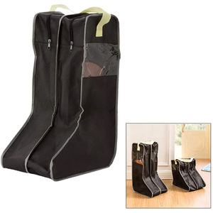Tall <b>Boot</b> Storage Bag Black Beige Dustproof Cover For <b>Boots</b> Shoes Travel Organizer <b>Standing</b> Type Rectangle Shape - Product Image 2