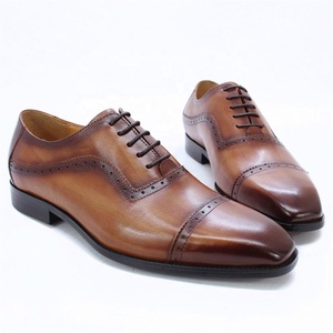 XuanWu A636 – Chaussures Richelieu classiques pour hommes, en cuir véritable fait main, style britannique, décontractées et habillées, à bout fermé, isolantes et massantes - Product Image 5