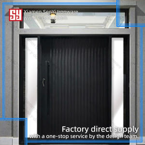 Modern Wrought Iron Entry <strong>Door</strong> with Rotating Pivot <strong>Design</strong> for Outdoor Apartments Villas Living Rooms Exteriors - Product Image 3