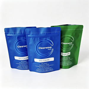 Sachet personnalisé imprimé refermable à fermeture éclair pour compléments alimentaires à base de plantes, emballage alimentaire en plastique pour feuilles de sauge, comprimés végétaliens, 120 unités - Product Image 3