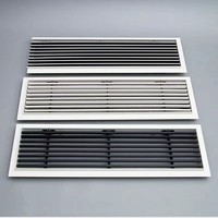 Grilles d'aération de plafond en plastique ABS personnalisées pour système CVC avec persiennes anti-vent à double couche