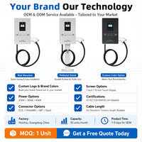 Cargador de Pared para Vehículos Eléctricos Deedian de 20KW, 30KW, 40KW, CCS2 GBT, Estación de Carga Rápida, Aplicación Inteligente OCPP, para Espacios Comerciales, OEM