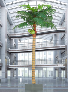 ต้นมะพร้าวพลาสติกสีเขียว ทนทานต่อรังสียูวี น้ำหนักเบา ขนาดใหญ่ สำหรับตกแต่งภูมิทัศน์ ต้นบอนไซปลอมแบบตั้งพื้น - Product Image 3