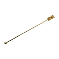 Cuillère à bar en acier inoxydable de luxe en forme d'ananas, réutilisable et écologique, accessoire de boisson fantaisie pour fêtes, mariages et voyages