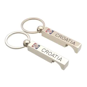 Croatia Flag And National Emblem Souvenirs Gift Customized Beer Bottle Opener Keychain