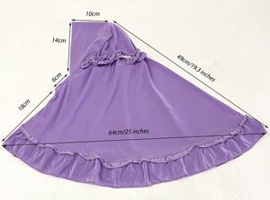 Hijab instantáneo de color sólido con borde floral <span class=keywords><strong>para</strong></span> niños musulmanes, Hijab listo <span class=keywords><strong>para</strong></span> usar <span class=keywords><strong>para</strong></span> <span class=keywords><strong>niñas</strong></span> pequeñas de Malasia - Product Image 6