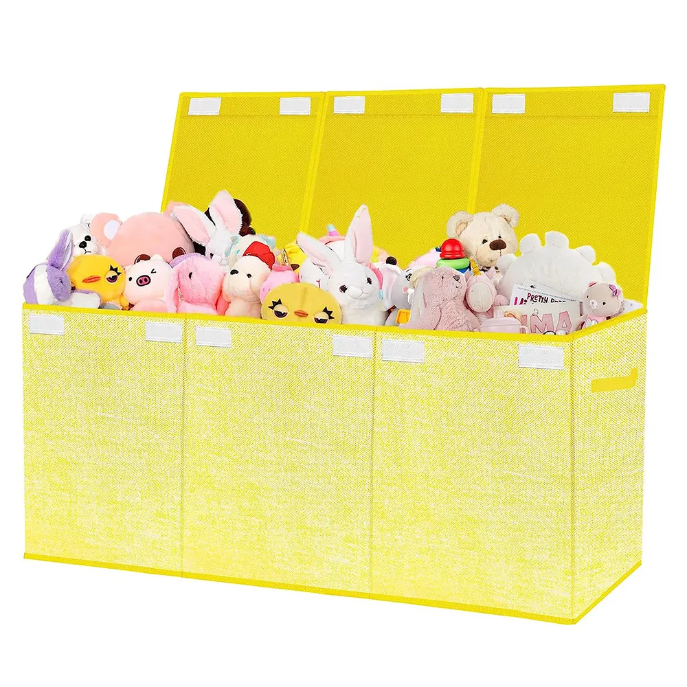 Tecido dobrável Cartoon brinquedo armazenamento caixa bebê brinquedos roupas organizador