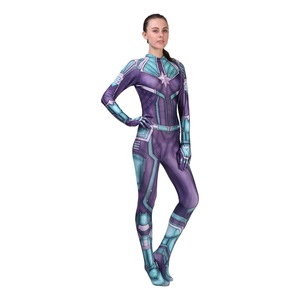 Traje de Capitana <span class=keywords><strong>Marvel</strong></span> para <span class=keywords><strong>Mujer</strong></span>, Mono de Spandex para Cosplay de Halloween, Disfraces de <span class=keywords><strong>Superhéroe</strong></span>, Modelo LIFC 2208022 Digital - Product Image 5