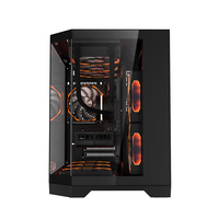 Nouveau design boîtier ATX verre trempé pleine tour boîtier PC effet ARGB boîtier d'ordinateur de bureau châssis de jeu pc mi-tour