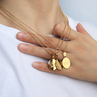 Collar con número de Ángel guardián espiritual para mujer, oro de 18 quilates, joyería de cumpleaños de acero inoxidable personalizada, collar con colgante ovalado grabado