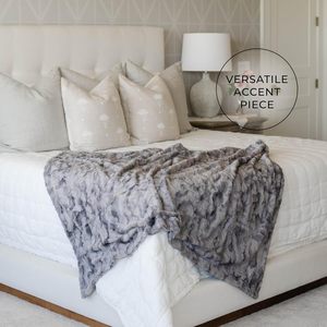 Lớn Thanh Lịch Ấm Cúng Giả Lông Ném Chăn Siêu Mềm Ấm Nhà Ghế Sofa Couches Giường Ghế Thân Thiện Với Môi Dệt Mô Hình In - Product Image 2