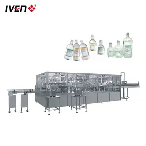 0.9% Sodium Chloride 500ml Intravenous Fluids Plastic Bottle Filing and Making Machine Price / Normal Saline Filing and Packing