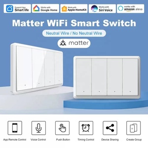 Interruptor de Luz de Parede Zigbee Push 1 Gangue com Neutro para Controle via App <span class=keywords><strong>Smart</strong></span> Life 230V em Material PC - Product Image 4