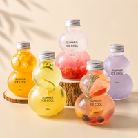 Bouteilles en PET transparentes en forme de gourde de 500 ml, 650 ml, 1000 ml de qualité alimentaire pour bonbons, boissons, thé au lait, jus de fruits - Vente en gros