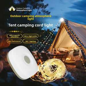 Cadena de luces LED recargable de cristal, lámpara decorativa portátil de absorción magnética, batería de larga duración, iluminación exterior impermeable - Product Image 1