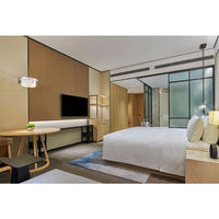 Ensemble complet de mobilier de chambre d'hôtel cinq étoiles haut de gamme moderne avec panneaux en bois pour appartements de club, chambres d'hôtel et villas