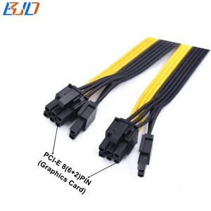<span class=keywords><strong>สาย</strong></span>ไฟ PCI-E <span class=keywords><strong>8</strong></span> พิน ตัวเมีย เป็น 2 * <span class=keywords><strong>8</strong></span> พิน 6+2 พิน ตัวผู้ สำหรับ<span class=keywords><strong>การ์ด</strong></span><span class=keywords><strong>จอ</strong></span> GPU ขนาด 18AWG ยาว 20 ซม. มีสินค้าในสต็อก - Product Image 2