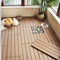 Dalles de terrasse en composite bois-plastique (WPC) de style européen, brossées, à emboîtement, 60*30cm, pour toiture de patio