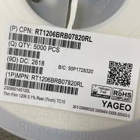 Résistance à puce de précision à film mince TCR Yageo RT1206BRB07680RL 680 Ohm 1206 1/4W 10ppm, tolérance 0,1%, SMT SMD, stock original