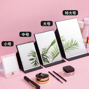 Portable Folding Makeup <b>Mirror</b> Square Desktop <b>Mirror</b> With Silver Lens For Women Student Dormitory Use - Product Image 3