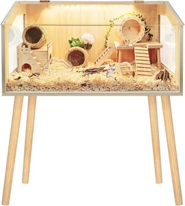 Grandes maisons pour animaux de compagnie 32 "x 16" x 40 "Cage pour hamster avec pattes Habitat anti-mastication pour cochons d'Inde et maison pour hamster - Product Image 1