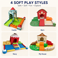 Château de jeu intérieur pour enfants, équipement de terrain de jeu intérieur, maisonnette de jeu pour tout-petits, équipement de jeu souple pour location événementielle