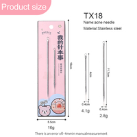 LMLTOP Vente en gros d'aiguilles pour enlever les points noirs en acier inoxydable avec logo personnalisé, outil multifonction pour extraire les boutons d'acné, pour salon de beauté