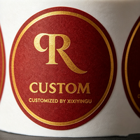 Etiquetas de Vinilo Autoadhesivas de Lujo, Resistentes al Agua y al Calor, con Estampado en Caliente, Pegatinas con Formas Especiales, Imprimibles con el Logotipo de la Tienda