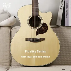 Guitare acoustique avec table en épicéa, dos et éclisses en acajou, touche en palissandre, pour performance, débutant, homme, femme, avancé - Product Image 1