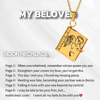 [9]gold Couple's Necklace - Engraved