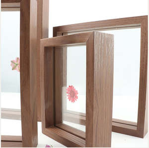 Vente en gros cadre <span class=keywords><strong>photo</strong></span> en <span class=keywords><strong>verre</strong></span> double face créatif cadre <span class=keywords><strong>de</strong></span> spécimen <span class=keywords><strong>de</strong></span> feuille d'affichage carré A4 design flottant en papier découpé pour usage domestique - Product Image 3