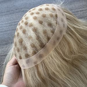 Tupé de Cabello Europeo Virgen de Primera Calidad, Toppers de Cabello Humano Remy Premium, Toppers de Encaje HD de Lujo con Piel Delgada Alrededor del Perímetro - Product Image 1