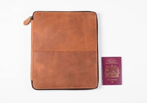 Sang Trọng Tùy Chỉnh PU Da Cặp Cho Phụ Nữ Và Nam Giới Mềm Du Lịch Tổ Chức Bảng Túi Điện Tử - Product Image 6