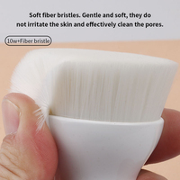 Pinceau de maquillage simple à poils doux Fond de teint à double extrémité Brosse nettoyante pour le visage Application multifonctionnelle de lavage du visage