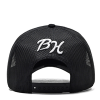 Gorra de Béisbol Deportiva Personalizada con Diseño Nuevo, Logotipo de Sonrisa con Pedrería, 5 Paneles de Malla Transpirable