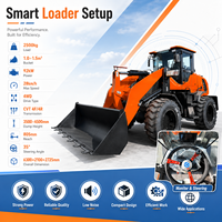 Chargeur diesel LOGWAY, modèle populaire, avec une charge nominale de 2500 kg, adapté au chargement sur camions à bords hauts dans le secteur de la construction.