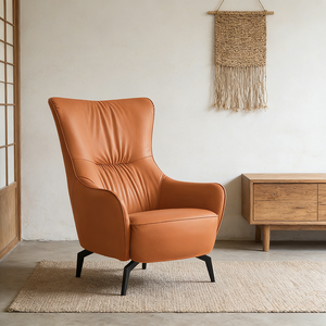 Sillón Moderno Minimalista de Lujo Ligero, Respaldo Alto, Individual, Impermeable, de Cuero PU, con Espuma Viscoelástica, para Exteriores, Tienda Boutique - Product Image 4