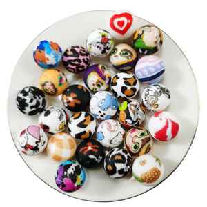 Perles de dentition rondes en Silicone pour bébés, 15mm, vente en gros - Product Image 4