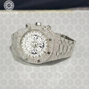 Montre en acier inoxydable de qualité supérieure avec diamant moissanite et mouvement de précision pour un usage tendance, disponible au prix d'exportation - Product Image 3