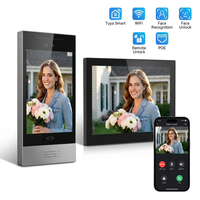 Système d'interphone vidéo IP intelligent Tuya pour immeuble multi-appartements, reconnaissance faciale 10 pouces, écran tactile 7 pouces, interphone vidéo