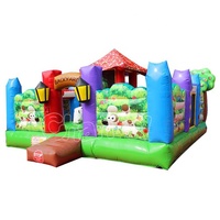 Jungle petit parc gonflable videur gonflable commercial toboggan parcours d'obstacles enfants aire de jeux gonflable amusant obstacle plein d'entrain